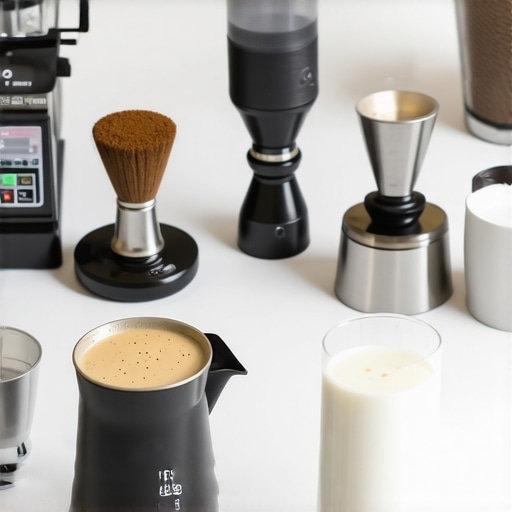 Close-up of barista cleaning and maintaining coffee tools accurately