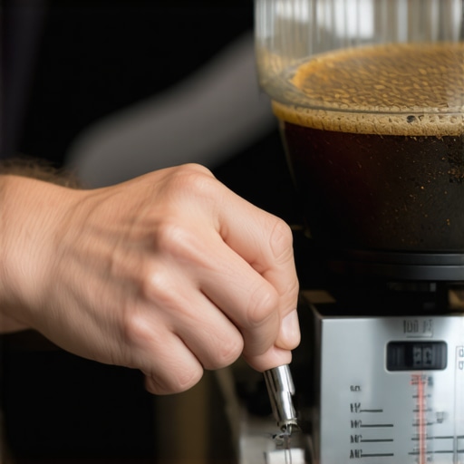 Precision Coffee Scale Calibration A barista's hand calibrates a waterproof coffee scale with a silicon heat pad in the background.